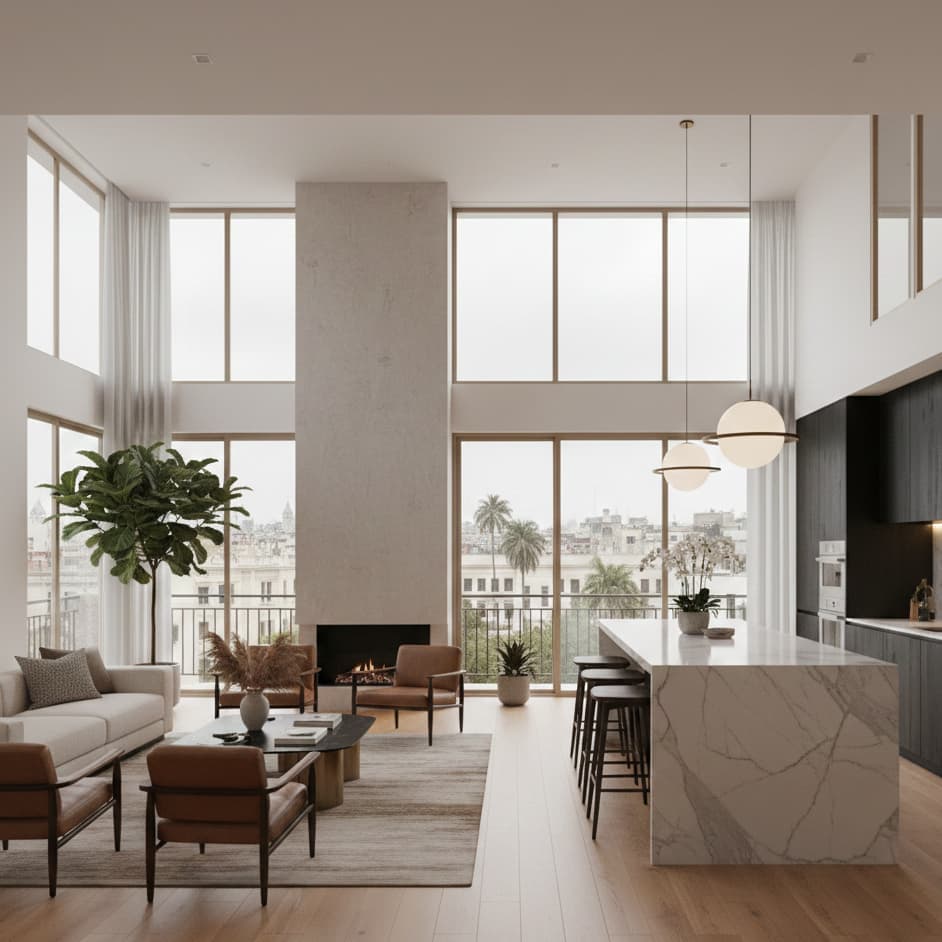 Diseño de interiores render 3D - Norte Urbano